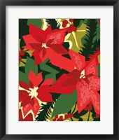 Framed Holiday Poinsettias I