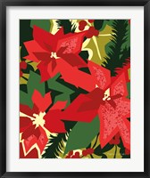 Framed Holiday Poinsettias I
