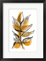 Amber Leaves I Framed Print