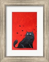 Framed Stray Black Cat