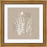 Framed 'Au Naturel VIII on Beige' border=