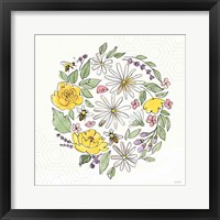 Honeybee Blossoms X No Words Framed Print