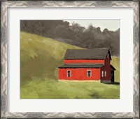 Framed Red Barn I