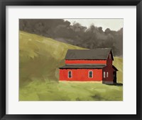 Framed Red Barn I