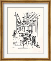 Framed Cafe Sketch II on Cream
