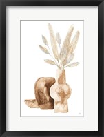 Framed Vase Gray Bunny Tail