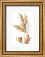 Framed Vase Palm Leaf