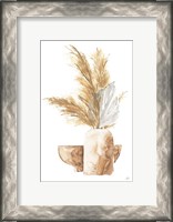 Framed Vase Palm Leaf