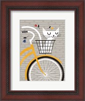 Framed Cruising Cat Yellow