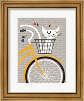 Framed Cruising Cat Yellow