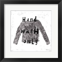 Laundry Rules IV BW Framed Print