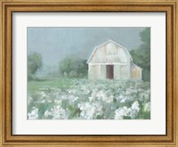 Framed White Barn Meadow