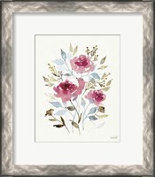 Framed 'Soft Bouquet II' border=