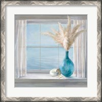 Framed Seaside Cottage View Shell