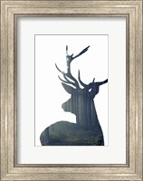 Framed Forest Deer Silhouette