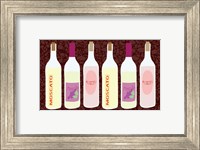 Framed Moscato Bottles In A Row