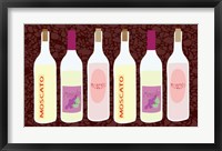 Framed Moscato Bottles In A Row