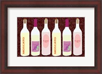 Framed Moscato Bottles In A Row