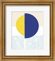 Framed Blue and Yellow Mod Circles I