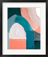 Framed Dark Pastel Roundabout I