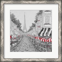 Framed 'Splash Of Red In Paris I' border=