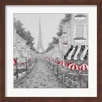 Framed Splash Of Red In Paris I