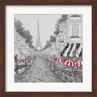 Framed Splash Of Red In Paris I