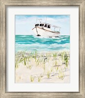 Framed Boat By The Shore