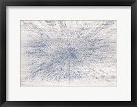 Framed Burst Of Blue Ink