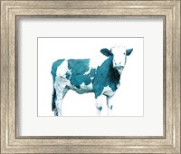 Framed Blue Swiss Cow
