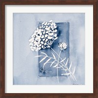 Framed Blue And White Floral Framed