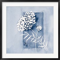 Framed Blue And White Floral Framed