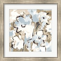 Framed Light Blue Floral