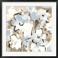 Framed Light Blue Floral