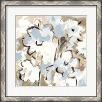 Framed Light Blue Floral