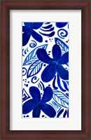 Framed Blue Floral Panel
