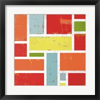 Framed 'Bright Retro Lofts II' border=