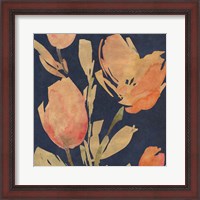 Framed Dark Orange Tulips I