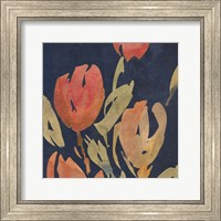 Framed Dark Orange Tulips II