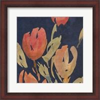 Framed 'Dark Orange Tulips II' border=