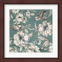 Framed Peonies and Birds