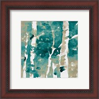 Framed 'Up To The Teal Northern Skies II' border=