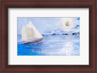 Framed Sailing In Moonlight