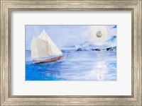 Framed Sailing In Moonlight