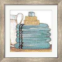 Framed 'Gold Bath Accessories IV' border=