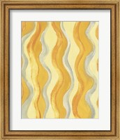 Framed Yellow and Gray Waves