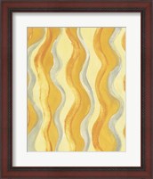 Framed Yellow and Gray Waves