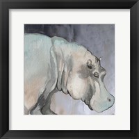 Framed Thoughtful Hippo