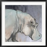 Framed Thoughtful Hippo
