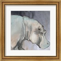 Framed Thoughtful Hippo